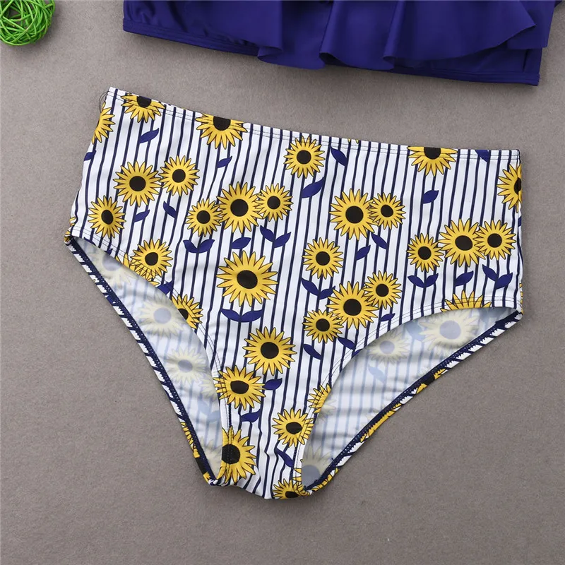 Семейные подходящие купальники бикини для мамы папы мальчика и девочки 2019