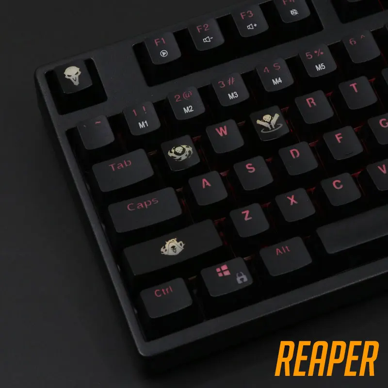 [Keycaps] 4 клавиши Overwatch gamer theme keysets подсветка OW keycaps ABS etched Keycap shine-сквозная для механической клавиатуры ANS
