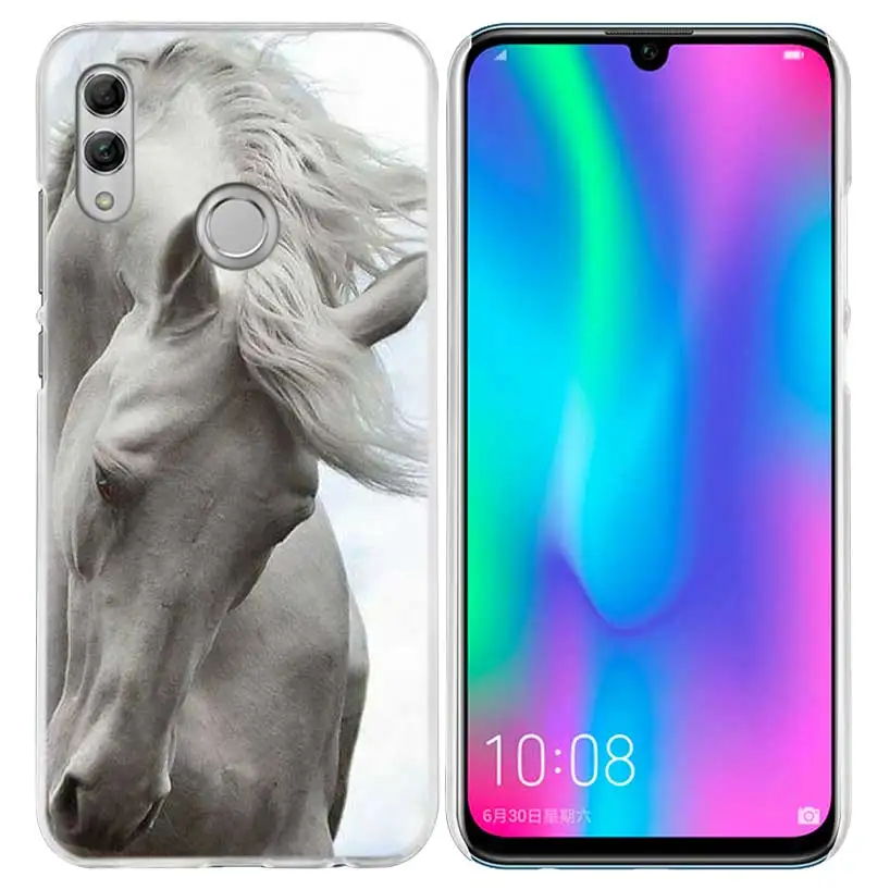 В форме лошадок, животных, чехол для huawei Honor 8X Y9 9 10 Lite Play 7C 8C 8S 8A фотоаппаратов моментальной печати 7S 7A Pro V20 20i Y6 Y7 Y5 жесткий чехол из ПК для телефона Coque - Цвет: 09