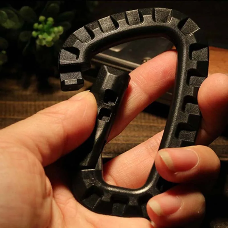 2 x Carabiner Keychain Climbing Mountaineer hook - gear tool Black | Обустройство дома