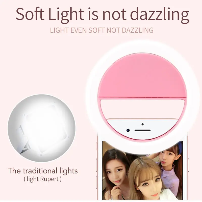 36pcs LEDs Portable USB Charge Makeup Mirror Fill Light Bright Adjustable Night Photo Beauty Mobile Phone Artifact | Красота и