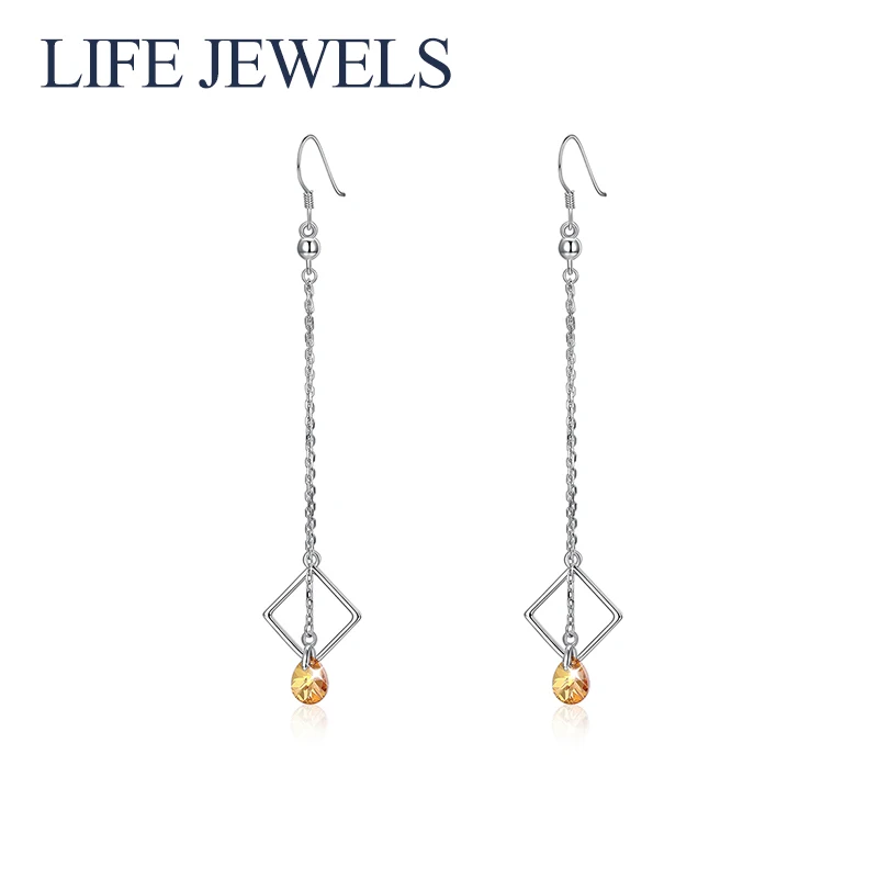

Authentic 100% 925 Sterling Silver Austria Zircon Earrings l Women Luxury Sterling Silver Valentine's Day Jewelry Gift 18151
