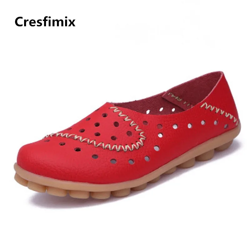 Женские повседневные туфли Cresfimix высокого качества белые дышащие из натуральной