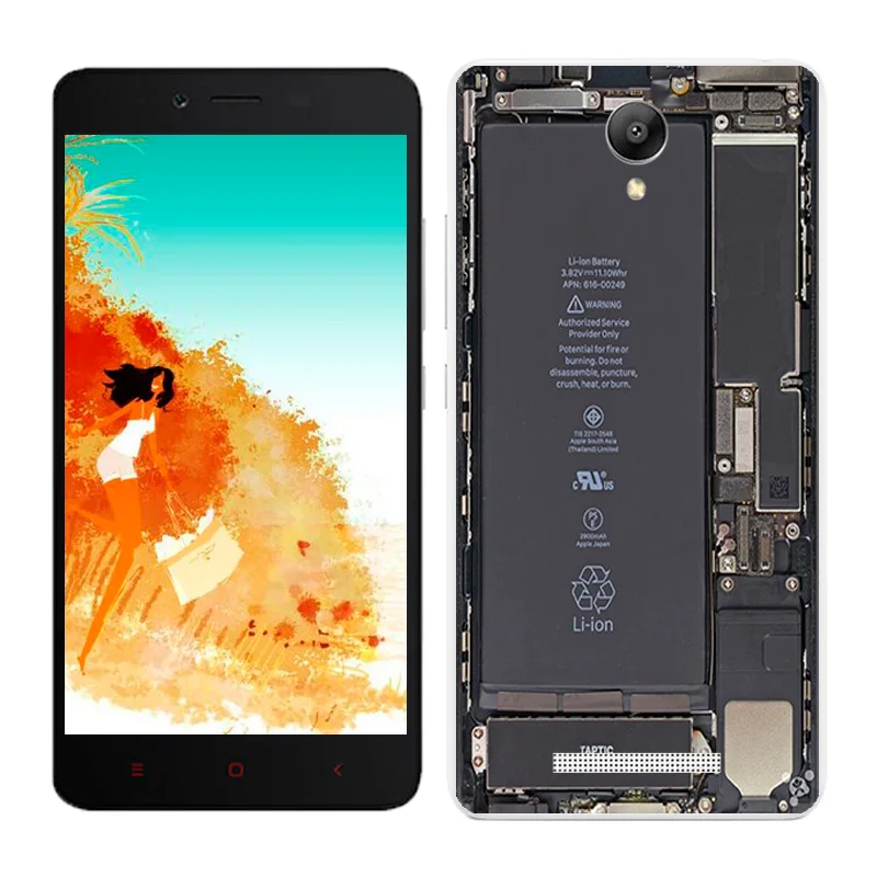 Чехлы для Xiaomi Redmi Note 2, Мягкая силиконовая задняя крышка для телефона Redmi Note2, черный чехол с рисунком Пейзажа для Hongmi Note2
