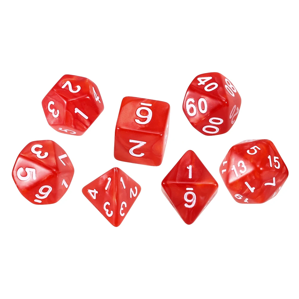 7 шт. многогранные игральные кости развлечения азартные игры игровой инструмент
