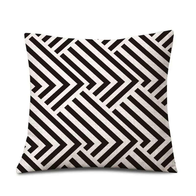Nordic Black White Panda Line Pillow Case Sleeping Comfortable Soft Children Pattern Cover Home Seat Set | Дом и сад