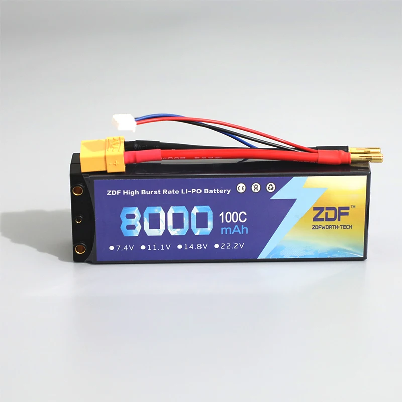 ZDF RC Car Lipo Battery 2S2P 7 4 V 8000mah 100C Max 200C Hard чехол для самолета Traxxas Truck|Детали и аксессуары|