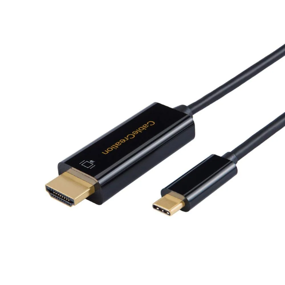 Кабель CableCreation с USB C на HDMI-совместимый Type C(Thunderbolt 3) кабель MacBook Pro 2017/2018 Air и т. Д. |