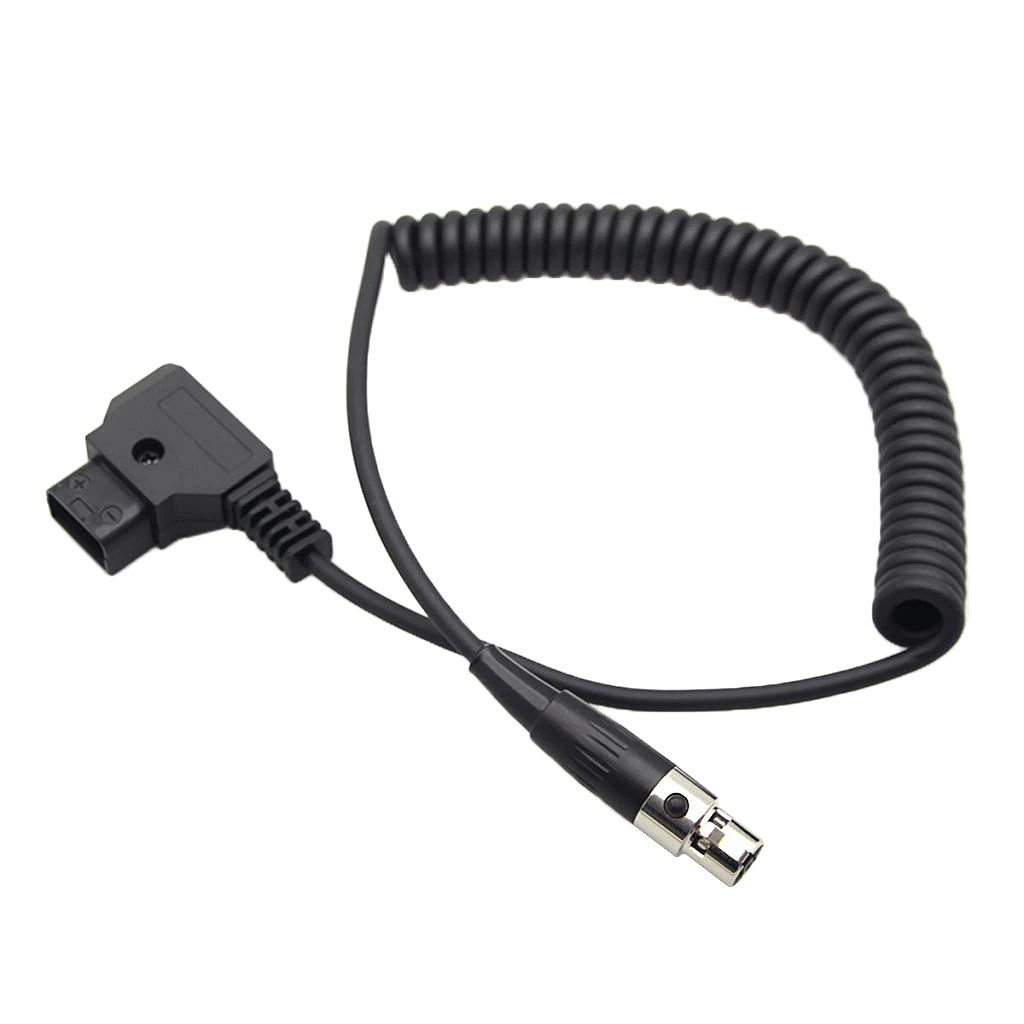 D-Tap Male to 4 Pin Mini XLR Женский адаптер питания спиральный кабель для камеры TVlogic монитор для sony F55 камера шнур питания