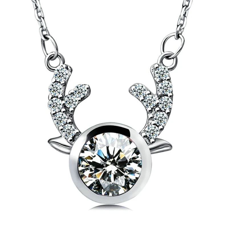 Прекрасный олень Moissanite алмазный кулон ожерелье 1CT VS G Charles Colvard драгоценный камень