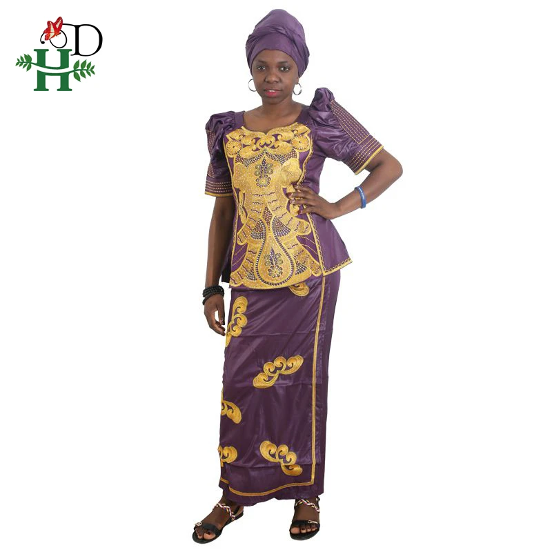 Новое Африканское женское традиционное платье женские топы юбки набор Базен riche