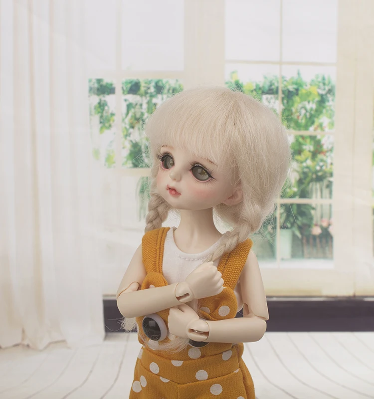 1/6 BJD кукла парик мохеровый материал для 6 до 7 дюймов окружность головы кукла голова кукла парик кукла аксессуары