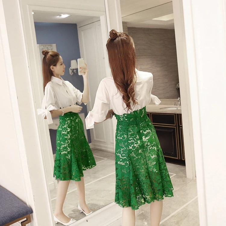 2018 новые модные женские туфли платье бантом Половина рукава Элегантный зеленый