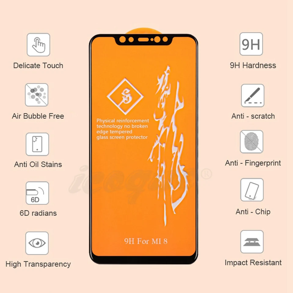 6D Защитное стекло для экрана Xiaomi mi 9 SE 8 A3 A2 Lite 9t mi 9 Pro Play CC9 Xiomi Glass for Xiaomi Mi 9 9t Redmi 8 8a Note 7 K20 закаленное стекло
