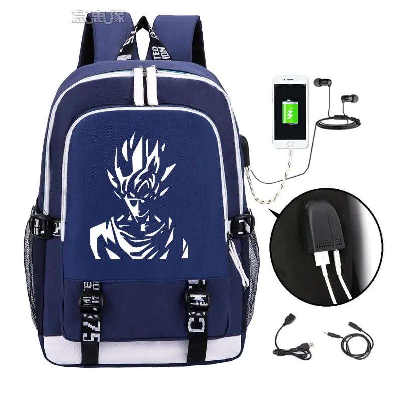21 Рюкзак Dragon ball Z Сон Гоку Модный usb рюкзак для ноутбука для девочек и мальчиков подростков детская классная книжная сумка - Цвет: 21