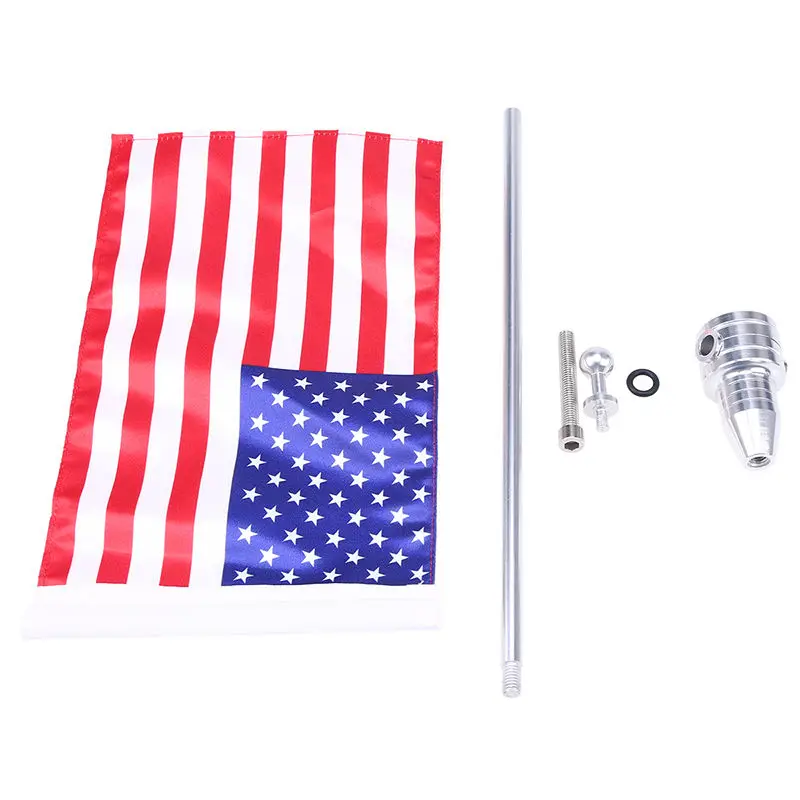 1 Pair Motorcycle Rear Side Mount Flag Pole America USA For Harley Bobber Chopper Sportster XL 883 1200 Luggage Rack | Автомобили и