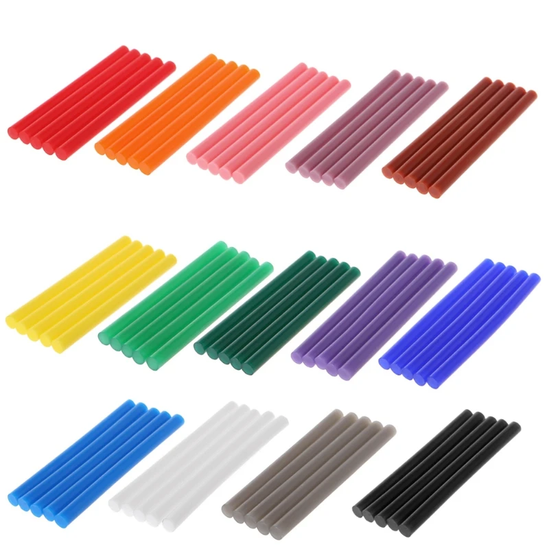 

5pcs Hot Melt Glue Stick Colorful 7x100mm Adhesive For DIY Craft Toy Repair Tool