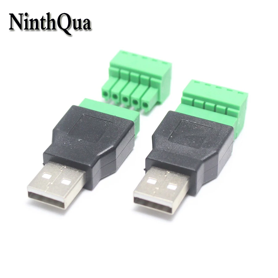 NinthQua 1 шт. USB 2 0 A штекер на 5 контактный винтовой коннектор разъем с защитой типа