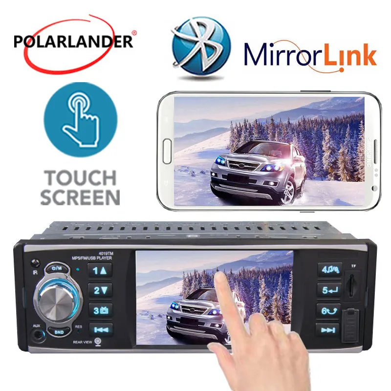 

4 Inch radio cassette player HD RDS/SD/FM/USB 1 Din Car Radio Touch Screen Mirror Link Autoradio Stereo Bluetooth MP5 Player Ha