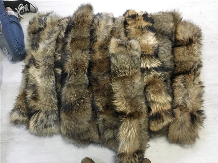 Толстовки с капюшоном из натурального меха, модная Женская Роскошная куртка с большим воротником из меха енота, пальто с капюшоном, новинка, теплые парки, зимние куртки