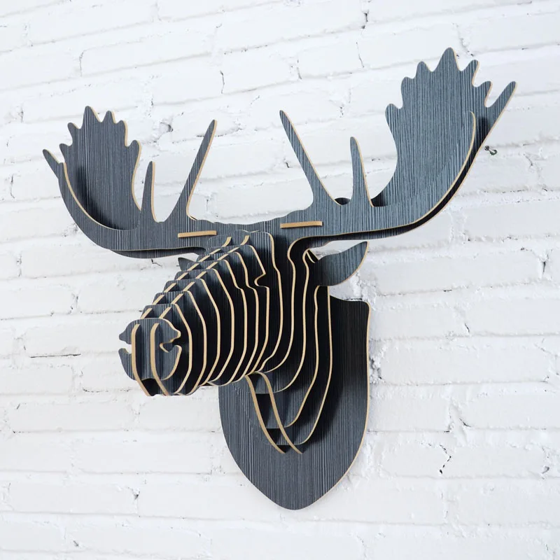 Мебель для дома из дерева MOOSE 3d-резьба по дереву с головой животного домашнего