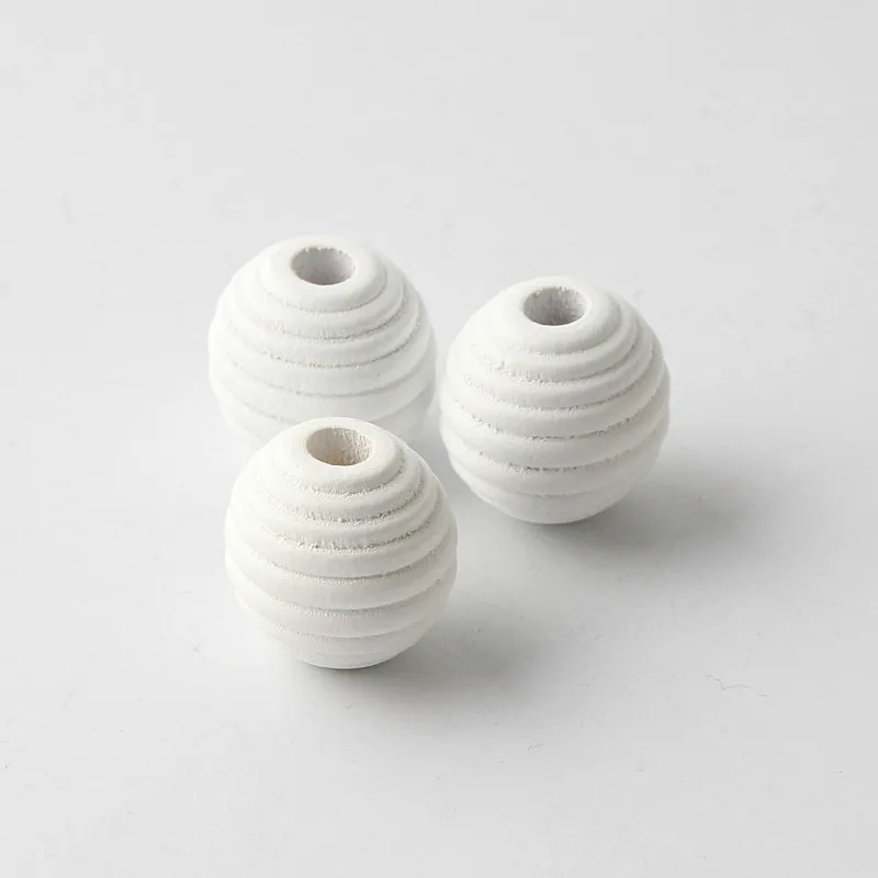 DIY 20pcs Thread Wooden Beads For Jewelry Making Crafts Kids Toys Teething Pacifier Clip 20mm Spacer Beading | Украшения и
