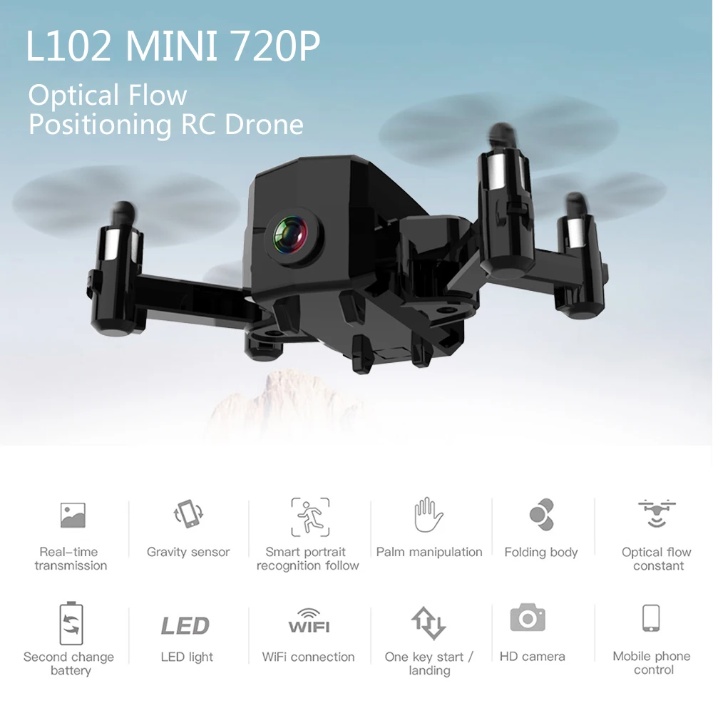 L102 мини дрона с дистанционным управлением Камера 420P 720 Wi Fi FPV оптическим