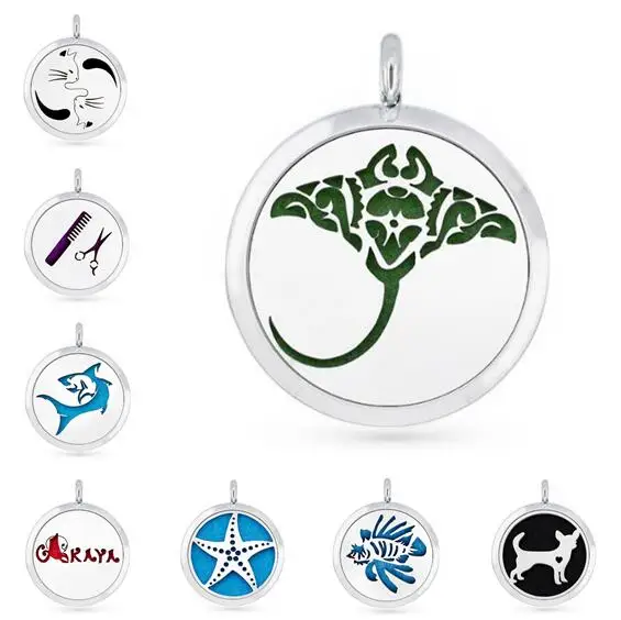 1PCS Dolphin Shark Dog Star 30MM Diffuser Locket Magnet Perfume Pendant With 1P Free Pad Fit For Necklace Jewelrys Making | Украшения и