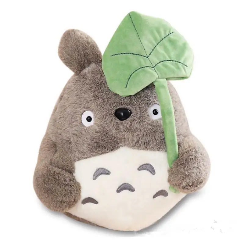 Милая мягкая кукла Мой сосед Тоторо плюшевая игрушка Kawaii с листом лотоса детские