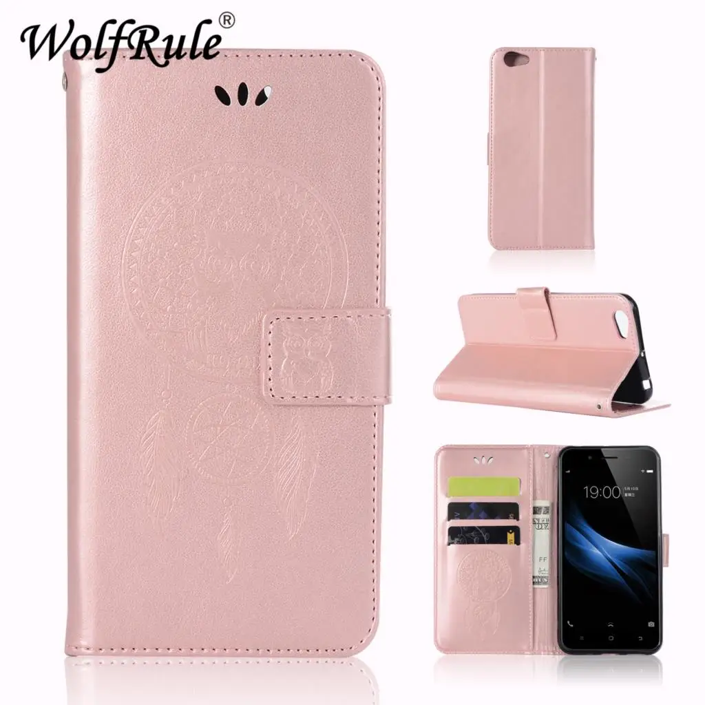 WolfRule крышка VIVO V5 Чехол Флип кожаный чехол для Стильный мягкий телефона кошелек V5s