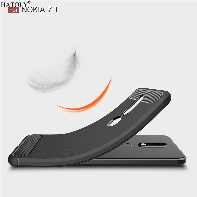 HATOLY Чехлы для Nokia 7 1 чехол 2018 противоударный мягкий ТПУ Матовый прочный
