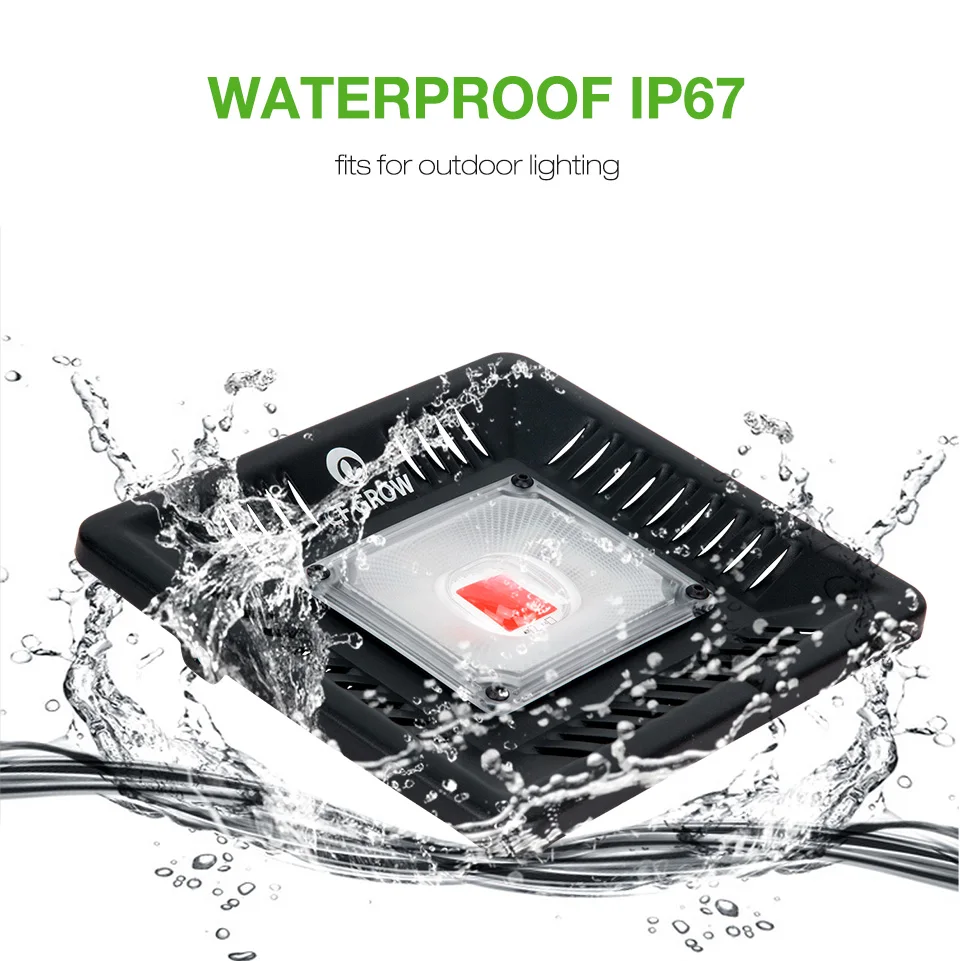 Водонепроницаемый IP67 COB Led Grow Light полный спектр 100 Вт ультра тонкая Светодиодная