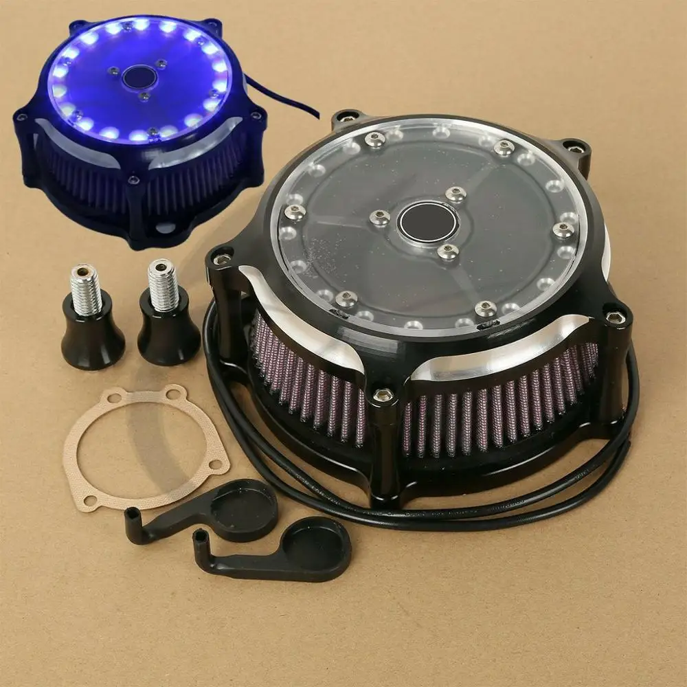 Мотоцикл LED воздухоочиститель Впускной фильтр для Harley Sportster XL 1200 883 91 18 48 72 железо 09