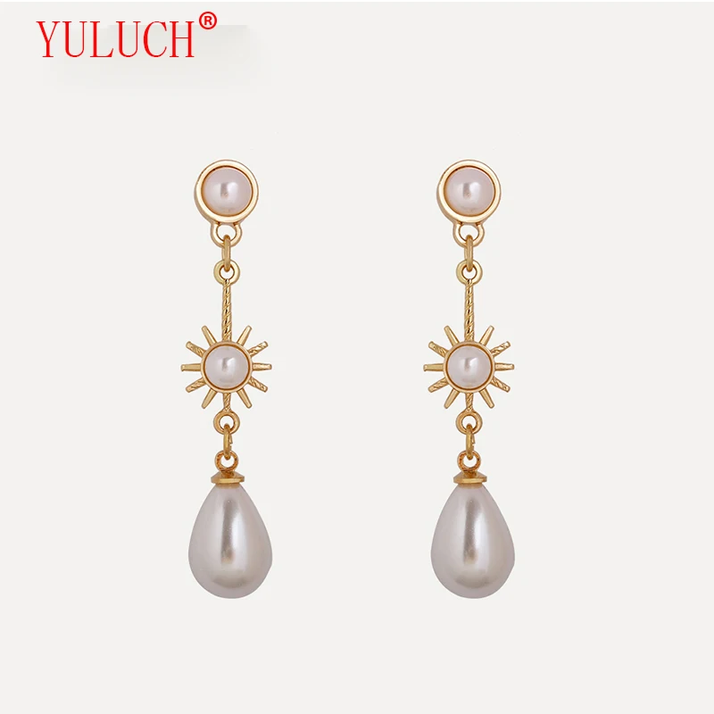 YULUCH 2018 Simple Elegant Popular Personality Woman Aesthetic Pearl Long Pendant Jewelry Earrings Accessories Gift | Украшения и