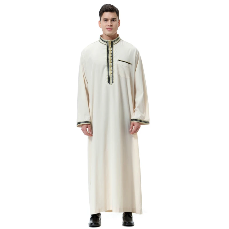 Мусульманский человек абайя арабский Caftan Средний Восток мужской Халат