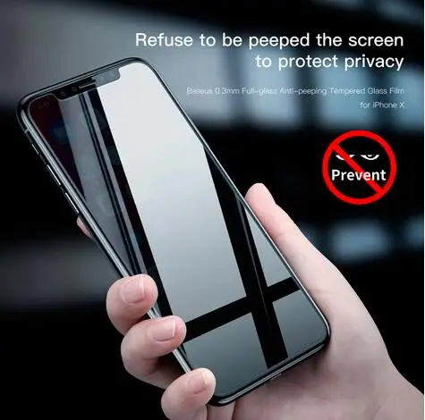 Защитная пленка для iPhone X XR XS MAX Privacy Anti Peeping закаленное стекло 3D Антибликовая |