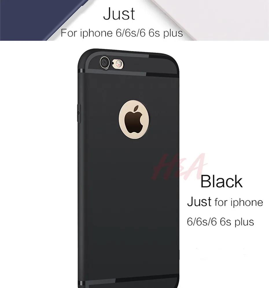Ультратонкий силиконовый чехол H& A для iphone 7, 6, 6 S, 8 X, черный чехол, мягкий ТПУ матовый чехол для телефона, для iphone 7, 8 plus