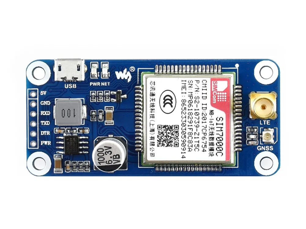 Шляпа SIM7000C SIM7000 NB IoT / eMTC EDGE GPRS GNSS для Raspberry Pi |Запасные части| |