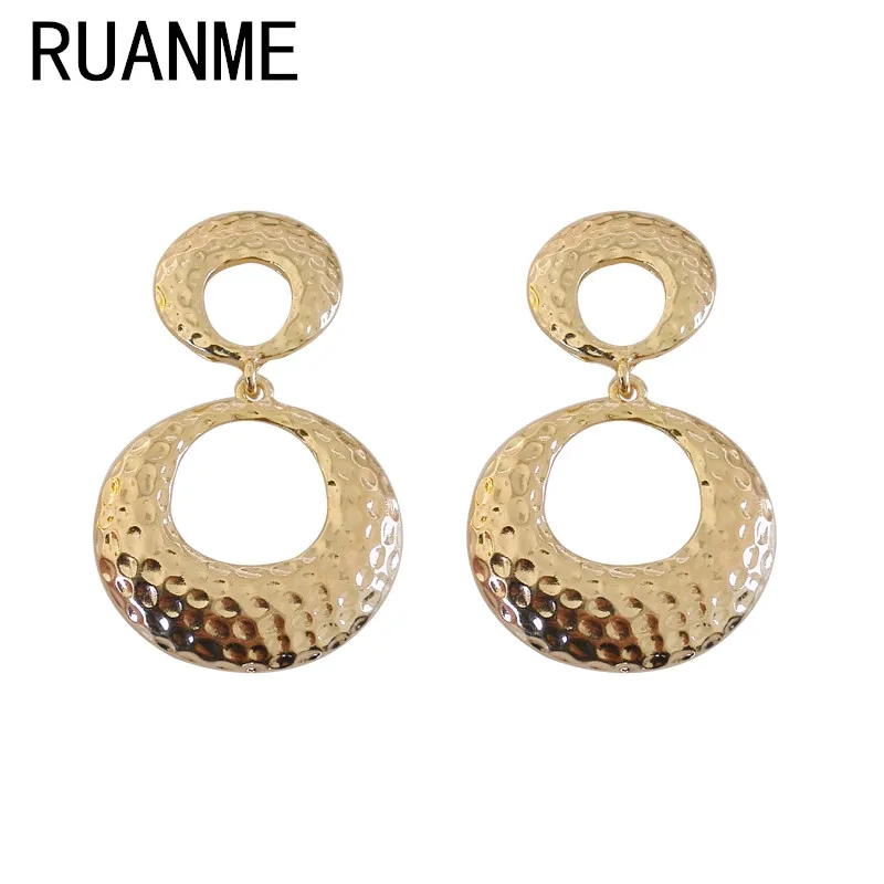 Geometric metal texture personality fashion clothing accessories Contracted temperament earrings | Украшения и аксессуары