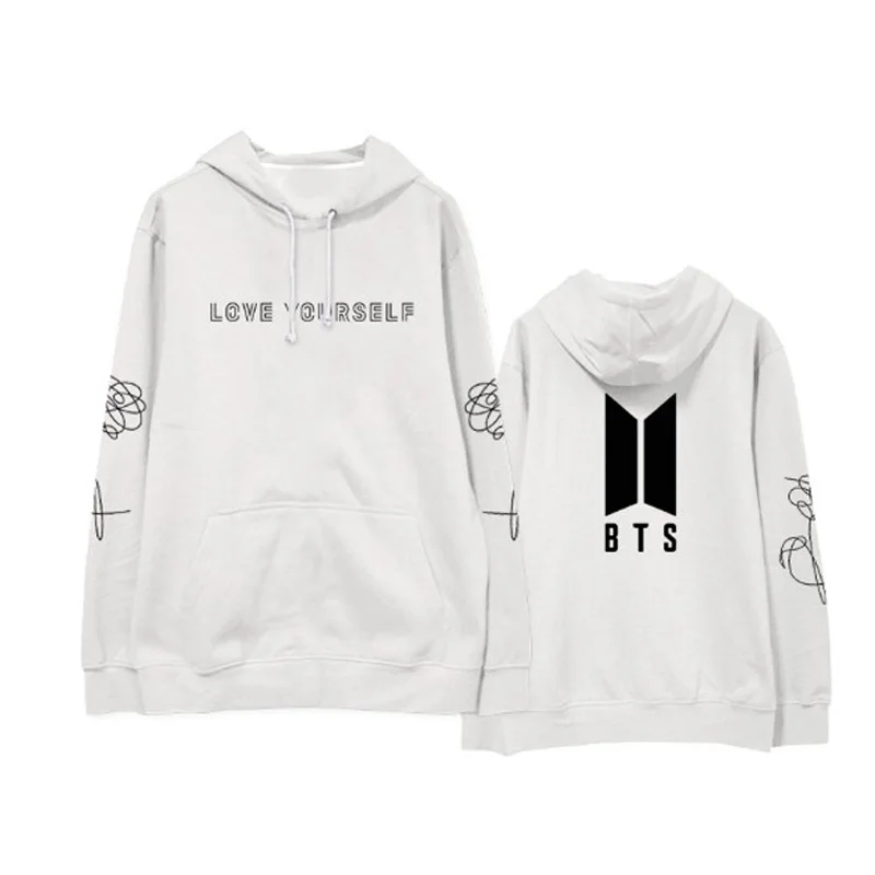 Kpop BTS bulletproof youth club surrounding a particular love yourself with velvet hooded fleece sets female han edition loose | Мужская