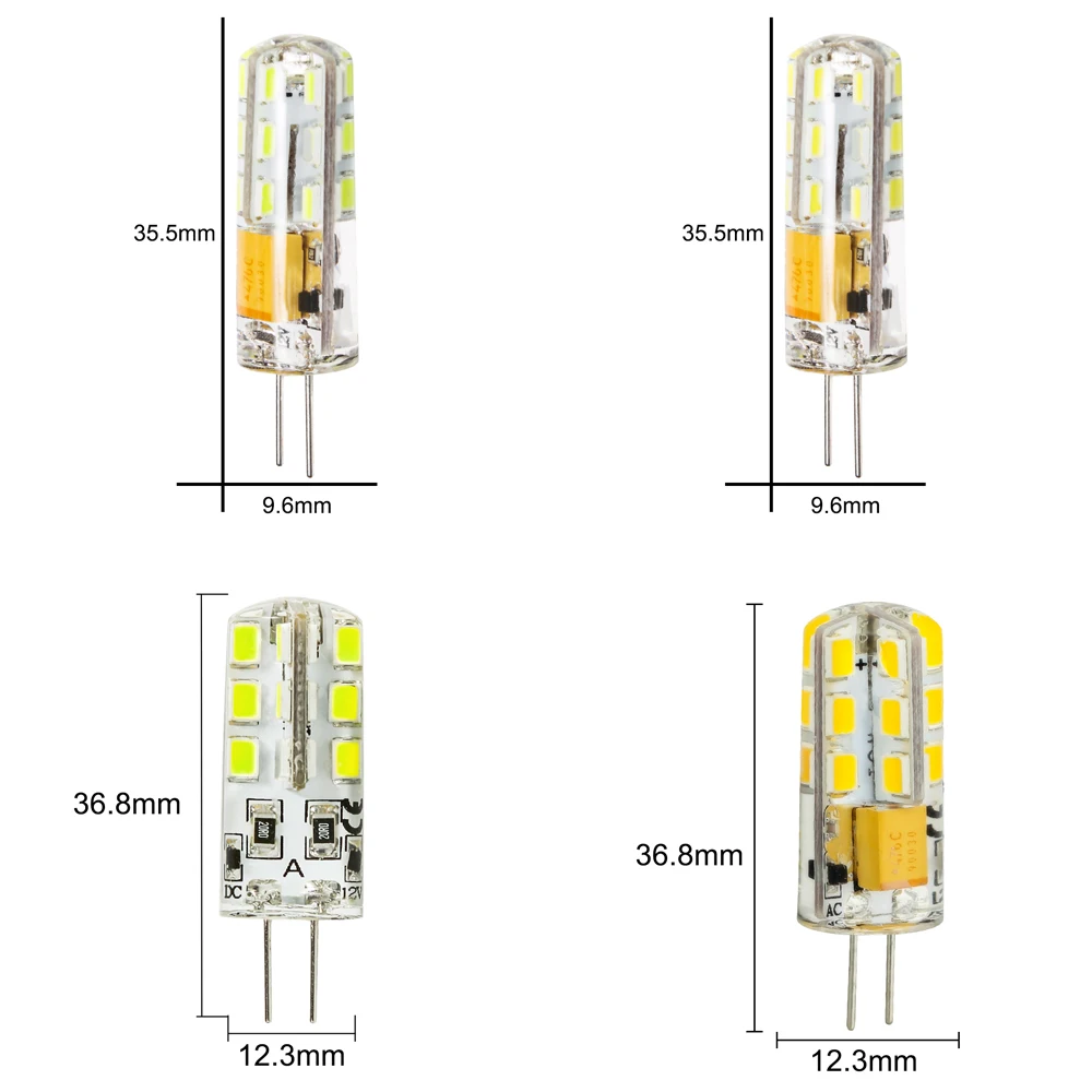 Силиконовые лампы MengJay 2835/3014 SMD 3 Вт 2 12 в пост. Тока/12 Тока 35 30 20 15 сменные галогенные