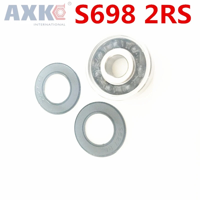 Axk S698 2rs Нержавеющая сталь 440c Гибридный Керамика радиальный подшипник 8x19x6 мм Cb Abec