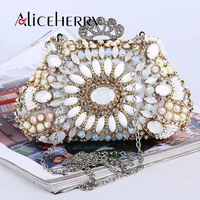 luxury brand diamond clutch women cheongsam crystal beading sequins evening prom purse wedding bag