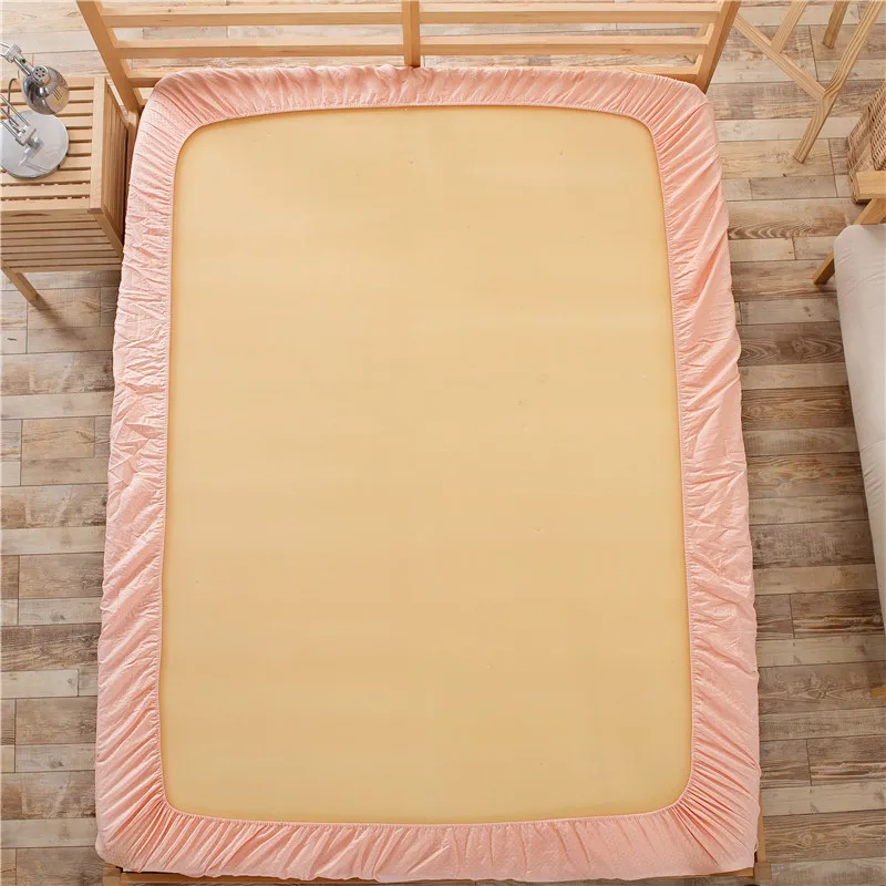 1 шт. однотонное постельное белье из 100% хлопка покрывало для матраса с принтом