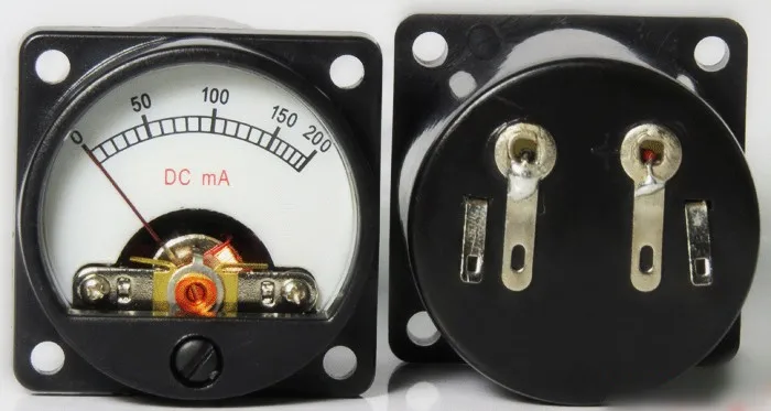 

V-020 Dc200 Ma Pointer Ammeter Tube Amplifier Parts With Backlight Electron Tube 300b Vu Meter