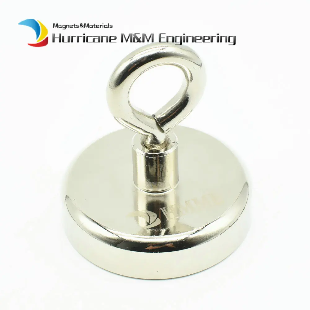 Спасательный магнит горшки диаметр 75 мм с замкнутый крюк покрытый стальной