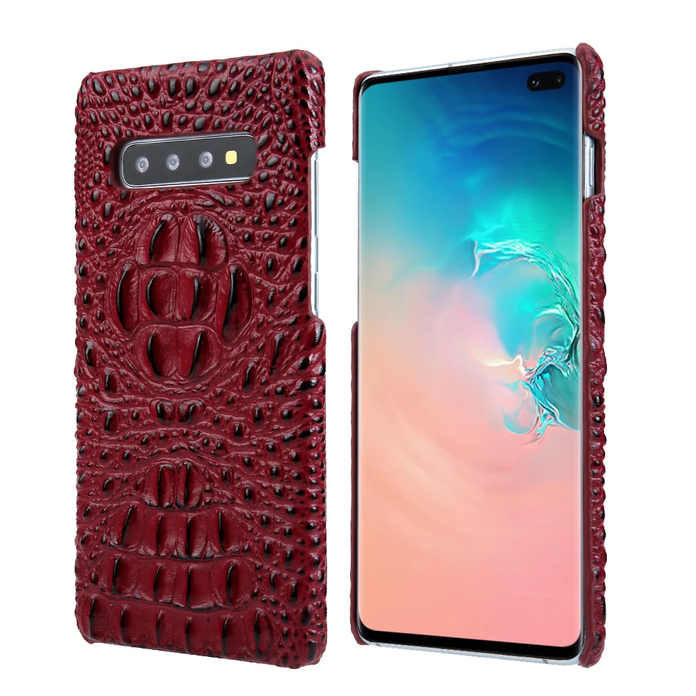 Модный крутой роскошный 3D чехол из натуральной кожи крокодила для Samsung Galaxy S8 S9 Plus