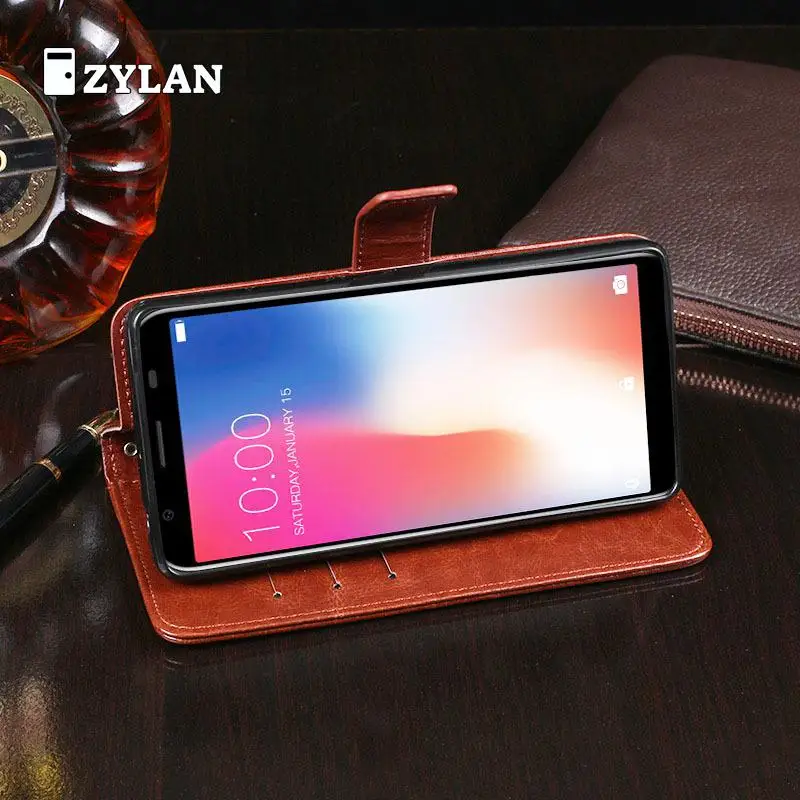 ZYLAN Для Doogee X55 Роскошный кожаный флип-чехол Mix 2 Lite защитный чехол для телефона