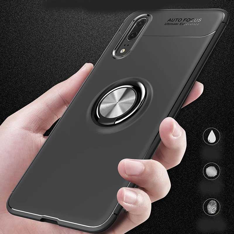 Роскошный противоударный чехол с кольцом для huawei P20 mate20 Nova4 3i Honor8A P30 Pro lite Y9 TPU