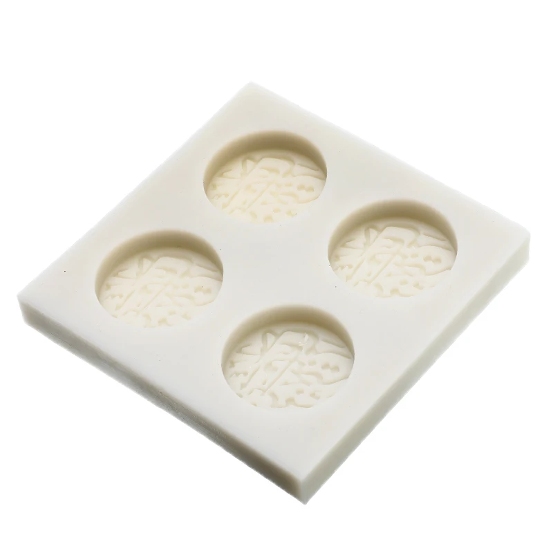 Арабский шрифт Круглый письмо силиконовая форма для выпечки тортов DIY